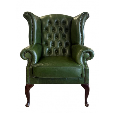 Kreslo Chesterfield Queen koža zelená Kreslo Chesterfield Queen koža zelená
