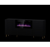 Komoda s vstavaným krbom PAFOS RTV 180, Čierny mat