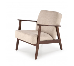 Kreslo MILANO 1S, Béžová 15/Tmavý orech