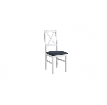 NIEL 11 (NILO 11)-jedálenská stolička BIELA / sivá látka 8 - kolekcia "DRE" (K150-Z)