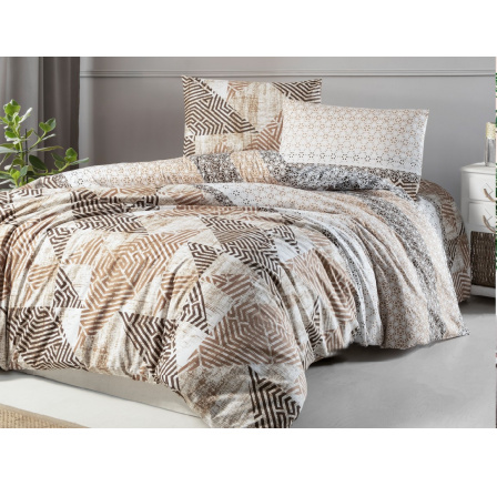 Obliečky bavlna 140x200, 70x90cm Espera natur zipsový uzáver