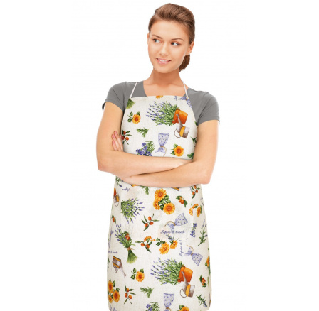 Kuchynská zástera levanduľa s kanvičkou