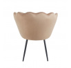 Kreslo velvet cappuccino /nohy čierne/ FR1-FX