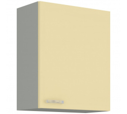 Kuchynská horná skrinka KARPO 60 G 72 1F, krémový lesk/sivá