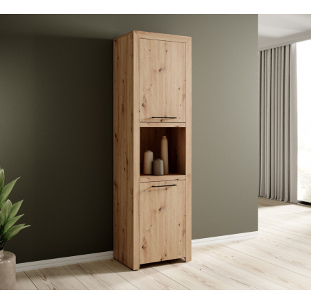 Vysoká skriňa JANEZ Artisan+Čierna