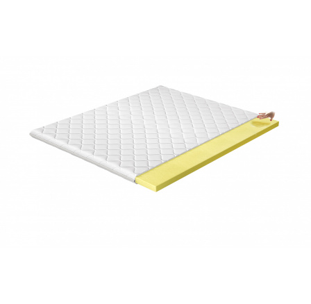 Vrchný matrac - Topper VISCO 200x200 cm, Hypoalergénny poťah Microfibre
