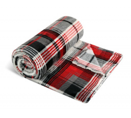 Deka Kemping 150x200 cm kocka červená