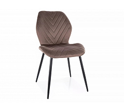 Jedálenská stolička MIKE VELVET, Cappuccino Bluvel 38/Čierna