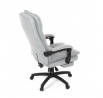 Kancelárske stoličky s podnožkou, svetlosivá látka, PC mechanizmus s aretáciou