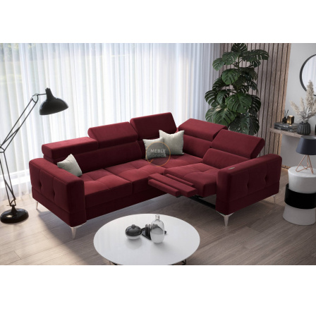 Rohová sedacia súprava TOSCANIA, relax s funkciou spania 185x250 - červená, pravá Rohová sedacia súprava TOSCANIA, relax s funkciou spania 185x250 - červená, pravá