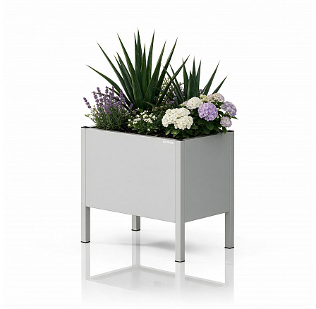 Kryt na kvetináč kovový malý šedý: DAISY 400 x 350 x 250 mm Kryt na kvetináč kovový malý šedý: DAISY 400 x 350 x 250 mm