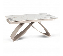Stôl LUIGI Keramický Rozkladací 160-240 cm Biely Mramor/Kašmír