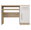 Písací stôl OMEGA III - 08, Dub Sonoma/Biela