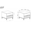Nočný stolík LINKaSTYLE LS-7, Kašmír/Čierna