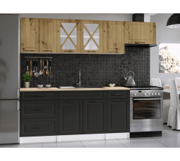 Kuchynská linka Magda 240/180 artisan/grafit MAT