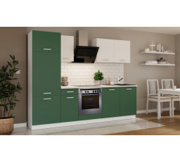 Kuchynská linka Todor 260 zelená/biela + PD 200 biela
