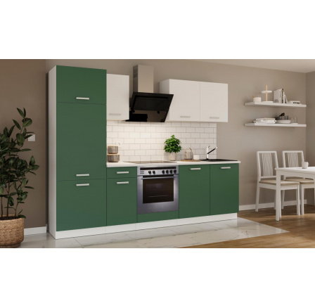 Kuchynská linka Todor 260 zelená/biela + PD 200 biela