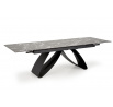 Jedálenský stôl HILARIO, efekt čierneho mramoru/Čierna