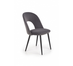 Jedálenská stolička K384, sivý zamat
