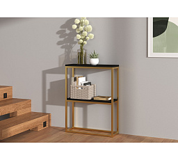 Konzola MASON Zlatá+Čierna