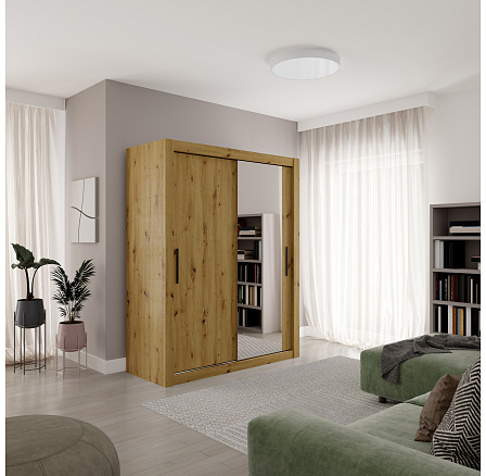 Posuvná skriňa MODI-M 160 Artisan+Čierna