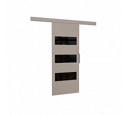 Drzwi przesuwne naścienne ARES 86 Kaszmir+Czarny Lacobel