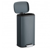 Koš na odpadky, kov, černá, AUK-E1103 BK