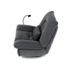 Polohovacie kreslo, elektrické zabudované ovládanie, siva, látka, TV-7089 GREY2