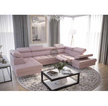 Rohová sedacia súprava GALAXY MAX II, relax s funkciou spania 215x350x170 prírodná koža - pravá, Béžová koža Rohová sedacia súprava GALAXY MAX II, relax s funkciou spania 215x350x170 prírodná koža - pravá, Béžová koža