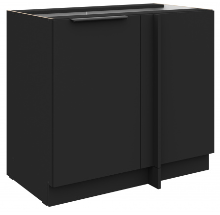 Dolná skrinka SIENA - 105 ND 1F BB, Čierna mat/Čierna mat