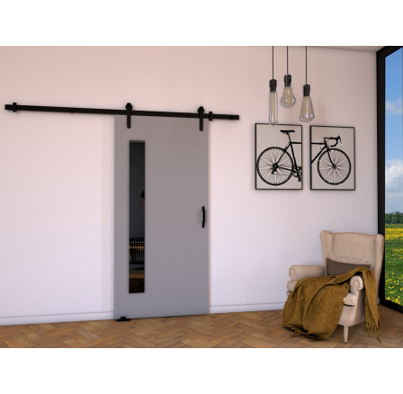 Posuvné dvere LOFT G70, sivá/čierna