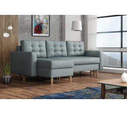 Rohová sedacia súprava Anabel UNI modro-sivá