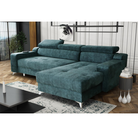 Rohová sedacia súprava Darina P modro/zelená