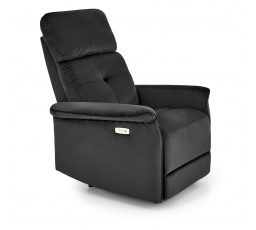 Polohovacie kreslo SEMIR s USB, Čierna