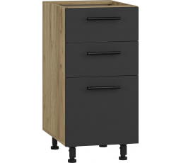 Kuchynská dolná skrinka VENTO D3S-40/82, dub antracit