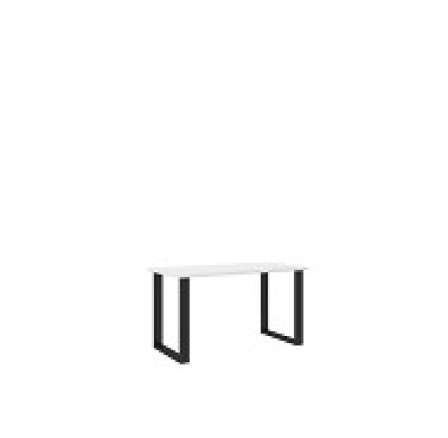 LOFT - Jedálenský stôl w. 138 x 75 x 67, laminovaný biely/čierny kov (IMERIAL= 2 balenia) "LP" (K150)