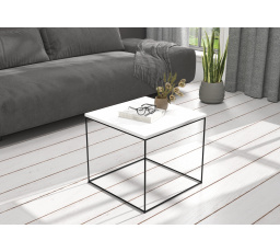 Konferenčný stolík ELENA 50x50 Čierny+Biely