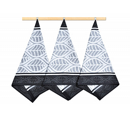 Kuchynská utierka 50x70cm geometria čierna