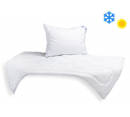 Celoročný SET predĺžená prikrývka 140x220cm 1100g + vankúš 70x90cm 900g UNICO zips