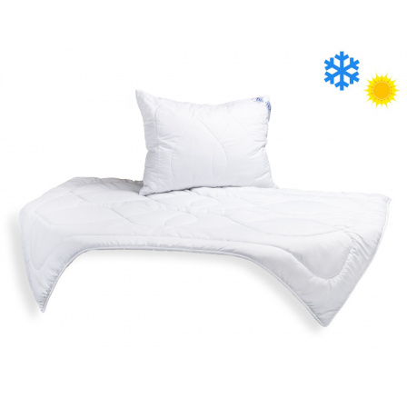 Celoročný SET predĺžená prikrývka 140x220cm 1100g + vankúš 70x90cm 900g UNICO zips