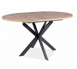 Jedálenský stôl GASTON 100, Dub Artisan/Čierny mat