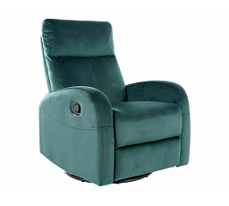 Polohovateľné kreslo OLIMP Velvet, zelený Bluvel 78