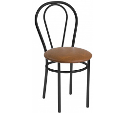 Stolička svetlohnedá - čierny rám Tulipán