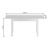 Rozkladací stôl biely 120160x70 ST2-FX