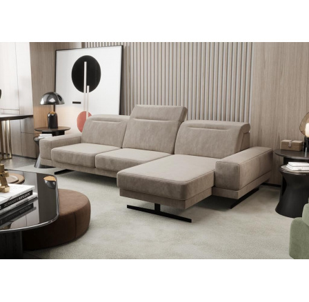 Rohová sedacia súprava FIORE MINI 265x180 cm - béžová, pravá