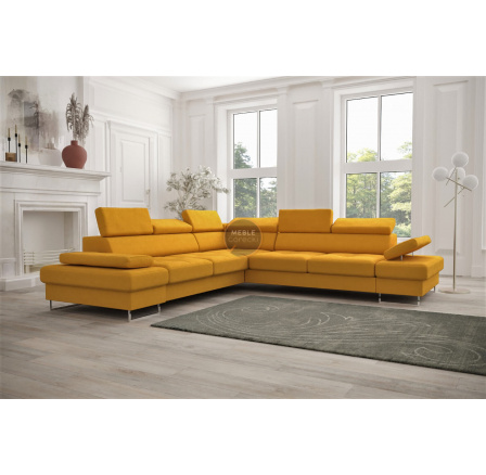 Rohová sedacia súprava GALAXY MAX 280×280 - žltá, ľavá