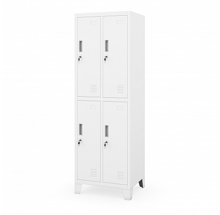 Šatníková skriňa pre zamestnancov dvojitá biela, 559 × 1720 × 450 mm: BARTEK 2 Plus Šatníková skriňa pre zamestnancov dvojitá biela, 559 × 1720 × 450 mm: BARTEK 2 Plus