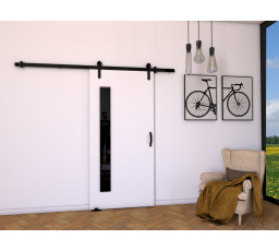 Posuvné dvere LOFT G70, biela/čierna