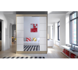 Šatní skriňa CAMILA V 150, Dub sonoma/Biela