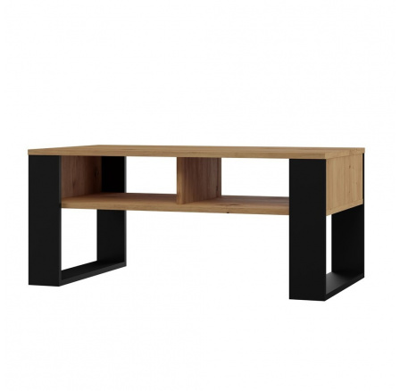 Konferenčný stolík SAVA 2, Dub artisan/Čierna